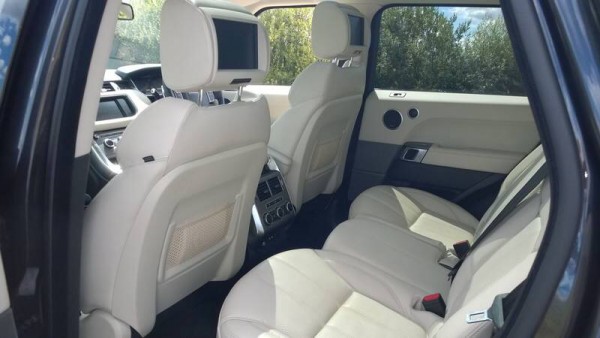 Plenty of room for passengers or business meetings. DVD screens are part of an audio upgrade that also features top quality bluetooth head phones. All seats are comfortable, well supportive and beautifully hand crafted.