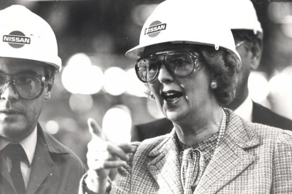 The then Prime minister Rt Hon Margaret Thatcher goes walkabout at Washington after the official opening ceremony.