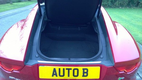 The F-Type has enough space for a pair of suitcases in the boot. In the front there are some sensible cubby holes and a good sized glovebox too so it's not just your style than won't be cramped.