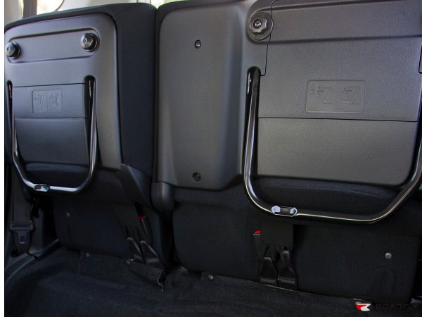 Lift up rear seats are very clever. Note the little tray you can hide stuff in for a short while - Not a tick is missed with use of space.