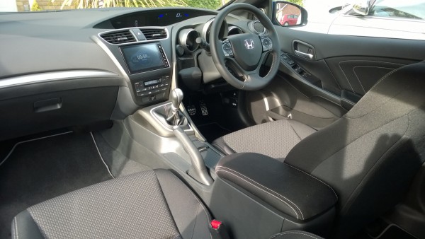 Interior revisions amount to a garnish rail above the glovebox, chromed interior door handles and a brand new Infotainment system with Wi-Fi connectivity, DAB and all the usual abbreviations. It works 200% better than the dreadful system in the previous Civic and its basically a tablet in the dashboard. Heaps of space and comfy seats that grip and support well. NOTE TO HONDA - please get rid of the seat reclining lever and change to a wheel.