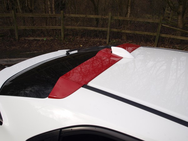 I like the red details to the roof spoiler, mirrors and bumpers. It caused one or two less informed passers by to ask if it was a Type-R!